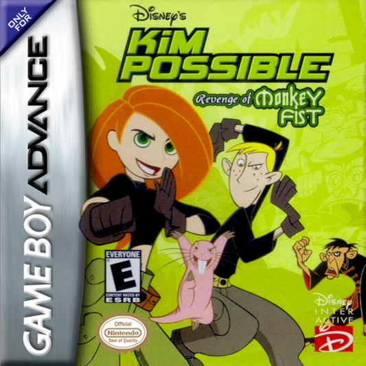 Disney’s Kim Possible cover art for Game Boy Advance (GBA) video game