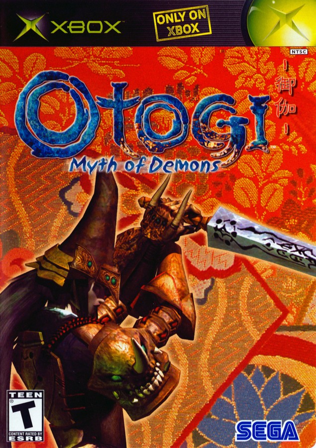 Otogi Myth of Demons Xbox action adventure video game featuring Raikou fast-paced sword combat supernatural enemies powerful attacks dark fantasy environments intense battles destructive gameplay and classic original Xbox gaming collectible retro gaming appeal front cover art