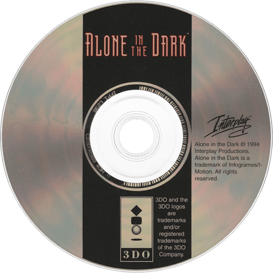 Alone in the Dark disc for Panasonic 3DO (3DO) survival horror adventure video game