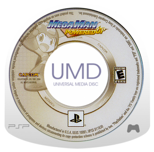 Mega Man Dual Pack PlayStation Portable PSP for action platforming video game fans featuring classic Mega Man adventures side scrolling gameplay challenging robot master battles iconic weapons fast paced platforming retro Capcom action two games in one collectible gaming appeal UMD disc