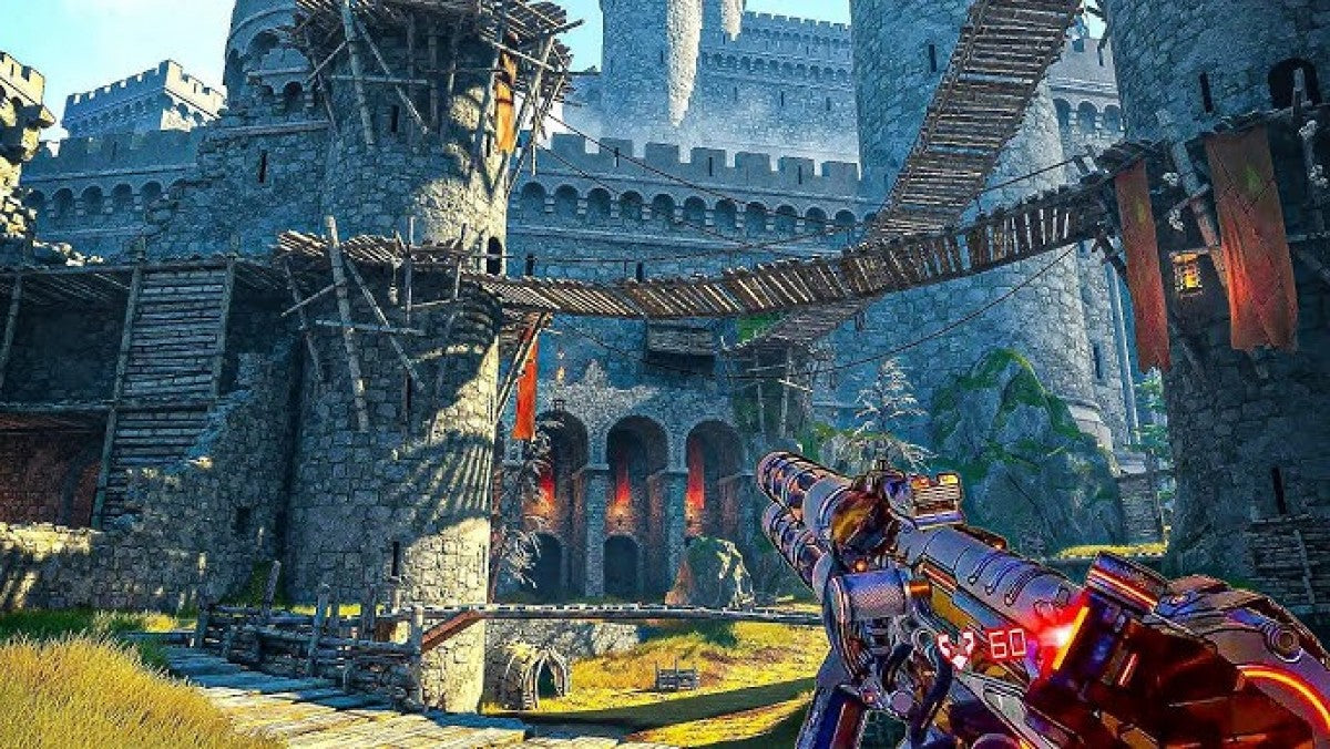 Tiny Tina's Wonderland gameplay for PlayStation 4 video game.  
