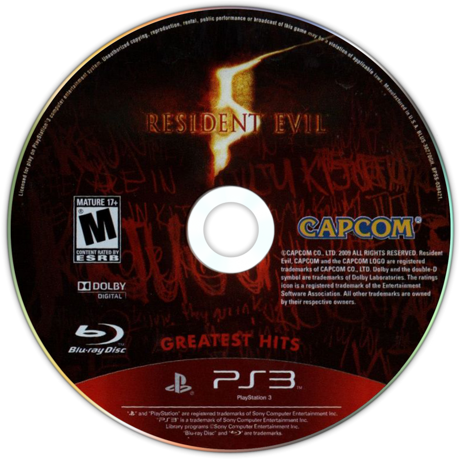 Resident Evil 5 Greatest Hits PlayStation 3 PS3 for survival horror video game fans featuring third person action gameplay intense zombie battles cooperative multiplayer missions weapon upgrades cinematic storytelling bioterrorism adventure classic Capcom horror experience collectible gaming appeal disc