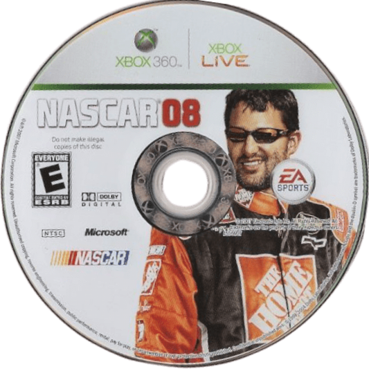 NASCAR 08 disc for Xbox 360 (X360) sports racing video game