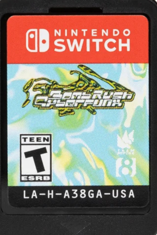 Bomb Rush Cyberfunk Nintendo Switch for action platforming video game fans featuring fast paced graffiti gameplay stylish hoverboard skating inline skating BMX biking open world city exploration trick combos vibrant cel shaded visuals energetic soundtrack futuristic urban adventure collectible gaming appeal cartridge