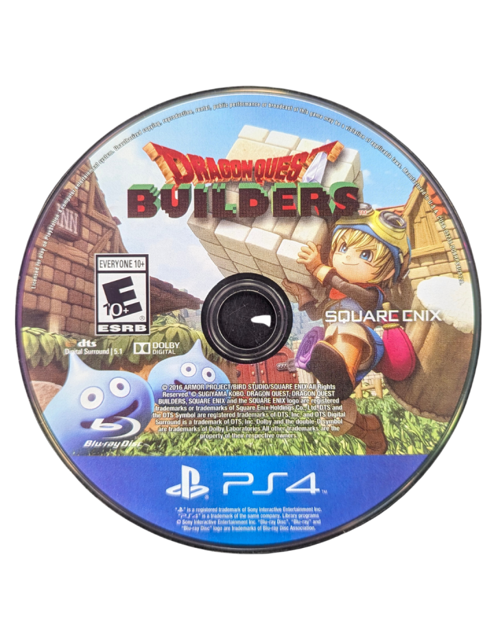 Dragon Quest Builders Day One Edition PS4 game featuring creative sandbox building, action RPG gameplay, and bonus Day One content set in the Dragon Quest universe disc