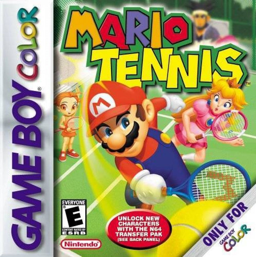 Mario Tennis cover art for Game Boy Color GBC video game