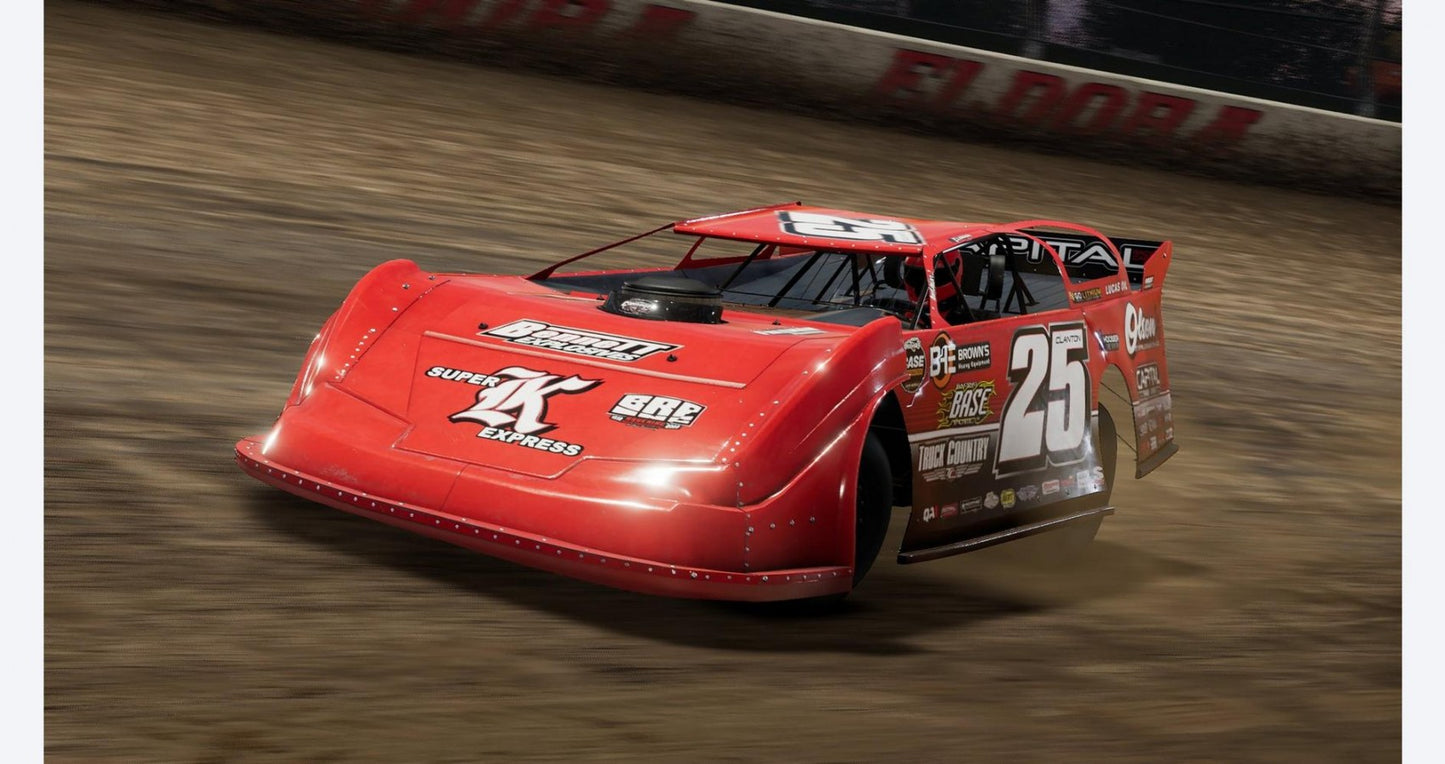 World of Outlaws: Dirt Racing gameplay for Xbox Series X (XSX) dirt track racing simulation video game