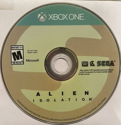 Alien: Isolation disc for Xbox One (XONE) survival horror video game