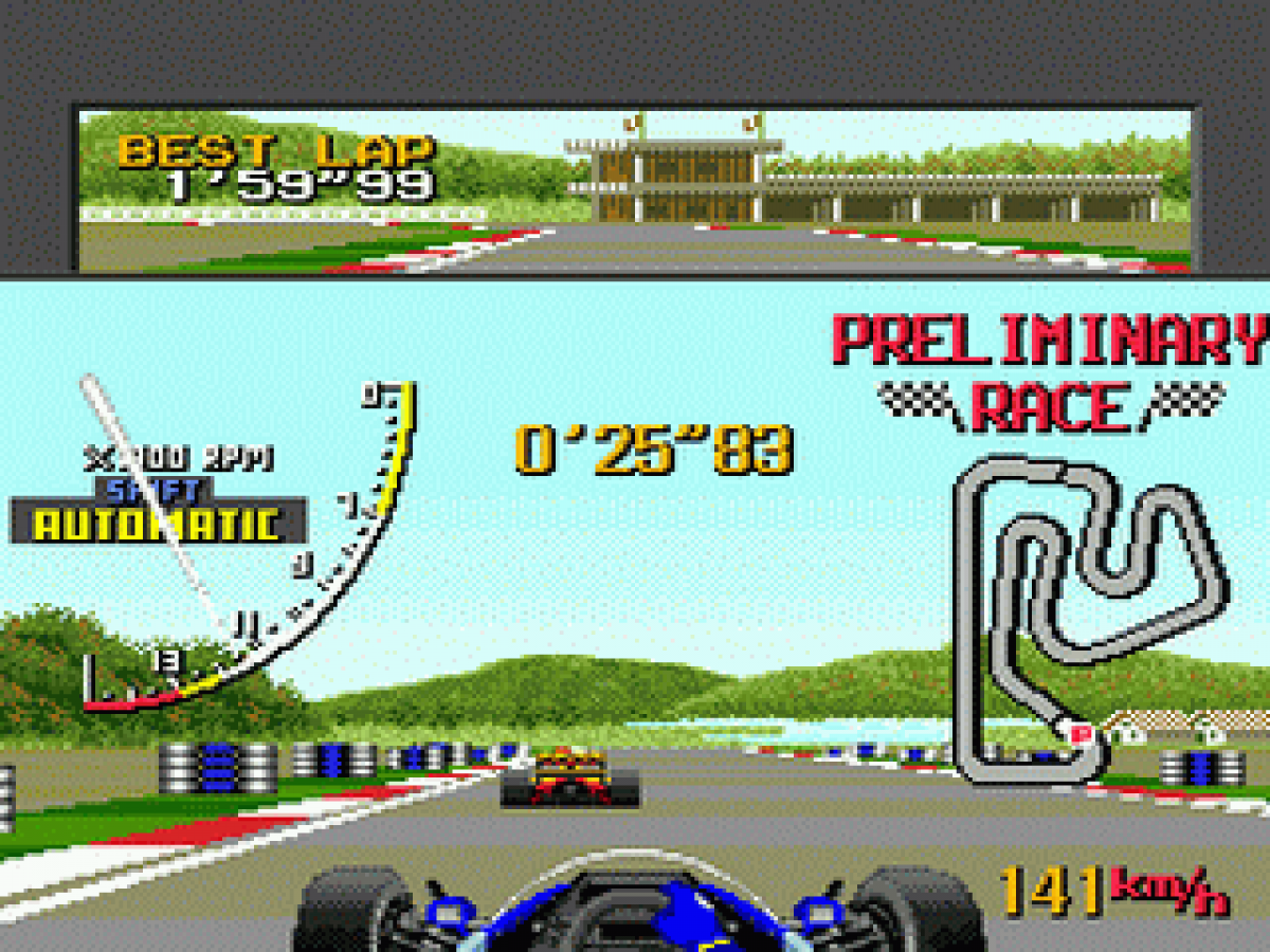 Super Monaco GP II Sega Genesis retro video game racing simulation gameplay (1992)