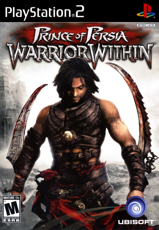 Prince of Persia Warrior Within PS2 Sony PlayStation 2 action adventure platformer Ubisoft parkour wall running acrobatic combat brutal hack and slash time manipulation dagger of time dark fantasy story retro gaming PlayStation 2 software video game title cover art