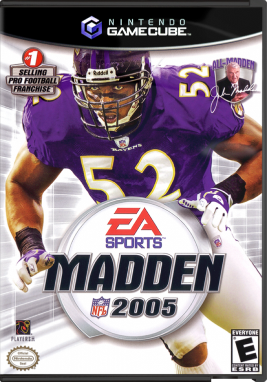 Madden NFL 2005 cover art for GameCube (GC) video game