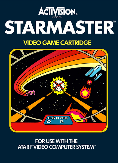 Starmaster for Atari 2600 with classic space combat and starship simulation theme front cover