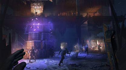 Dying Light 2 Stay Human PlayStation 5 PS5 for open world survival horror action video game fans featuring first person parkour movement zombie combat nighttime exploration weapon crafting character progression branching choices dynamic city environments cooperative multiplayer and intense post apocalyptic adventure collectible gaming appeal gameplay