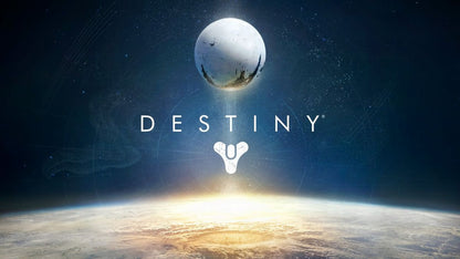 Destiny – PlayStation 4 (PS4) video game title page, online multiplayer shooter by Bungie