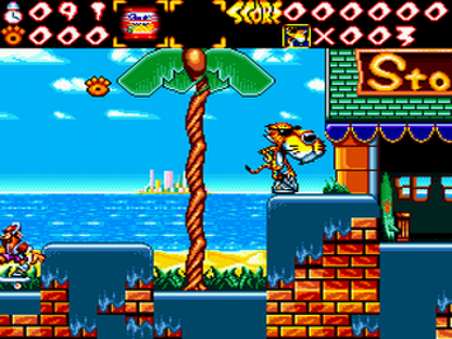 Chester Cheetah: Wild Wild Quest gameplay for Sega Genesis (GEN) video game