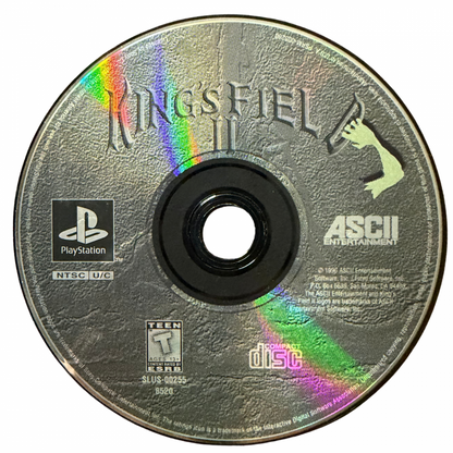 King's Field II PlayStation PS1 for action role playing video game fans featuring first person dungeon exploration dark fantasy environments sword and magic combat challenging enemies character progression mysterious quests atmospheric gameplay and immersive fantasy adventure collectible retro PlayStation gaming appeal disc