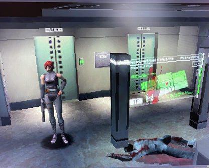 Dino Crisis PlayStation 1 survival horror game Regina and dinosaurs third-person combat puzzle solving futuristic setting gameplay