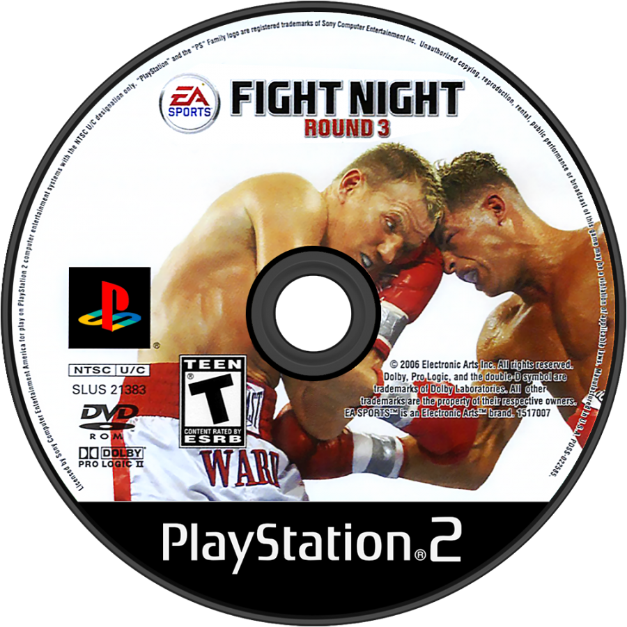 Fight Night: Round 3 disc for PlayStation 2 (PS2) realistic boxing sports simulation video game