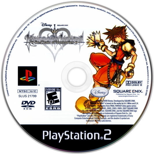 Kingdom Hearts Re Chain of Memories retro PlayStation 2 video game Kingdom Hearts action RPG Disney Final Fantasy card based combat adventure storytelling console title PlayStation 2 release disc