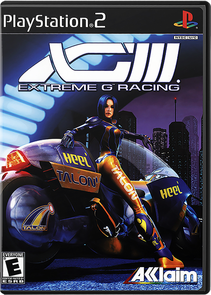 XG3: Extreme G Racing – PlayStation 2 (PS2) video game cover image, futuristic racing.