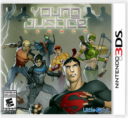 Young Justice: Legacy cover art for Nintendo 3DS (3DS) action role-playing video game
