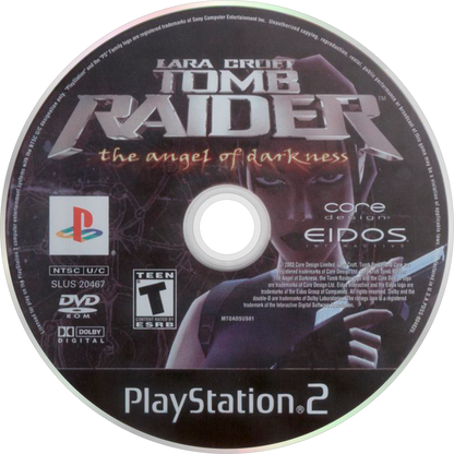 Tomb Raider: The Angel of Darkness – PlayStation 2 (PS2) video game disc, action-adventure.
