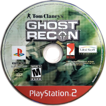 Tom Clancy's Ghost Recon [Greatest Hits] – PlayStation 2 (PS2) video game disc, tactical shooter.