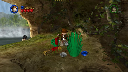 Retro LEGO Indiana Jones Wii inspired design featuring classic adventure puzzle platform gameplay aesthetic blocky LEGO humor treasure hunting action ancient ruins exploration whip cracking cinematic moments nostalgic Nintendo Wii family gaming presentation gameplay