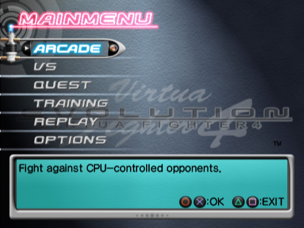 Virtua Fighter 4 Evolution – PlayStation 2: Refined 3D fighting with balanced mechanics, advanced training modes, and competitive arcade-style combat game select