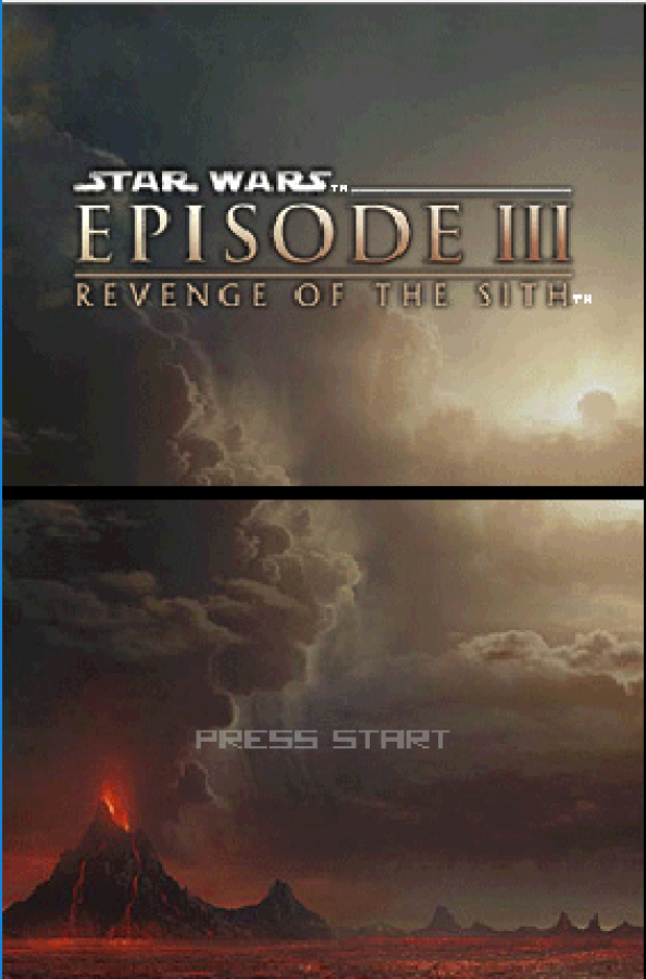 Star Wars Episode III Revenge of the Sith cartridge for the Nintendo DS featuring action combat gameplay based on the movie with lightsaber battles force powers and cinematic missions following Anakin and Obi Wan gameplay