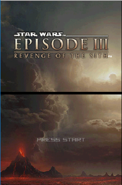 Star Wars Episode III Revenge of the Sith cartridge for the Nintendo DS featuring action combat gameplay based on the movie with lightsaber battles force powers and cinematic missions following Anakin and Obi Wan gameplay