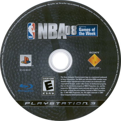 NBA 08 disc for PlayStation 3 (PS3) video game