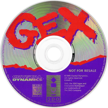 Gex disc for Panasonic 3DO (3DO) platformer action adventure video game