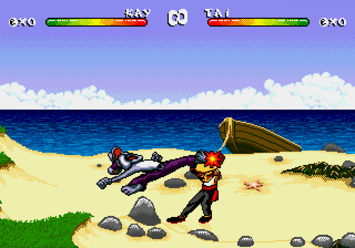 Brutal Paws of Fury Sega CD fighting game anthropomorphic animal martial artists one on one arcade combat cartoon style characters combo attacks versus multiplayer GameTek retro gaming Sega CD software video game title gameplay