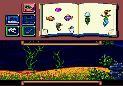 Wacky Worlds Creativity Studio Sega Genesis for retro video game enthusiasts featuring creative art and drawing gameplay digital coloring tools animated stickers imaginative scene creation family friendly educational entertainment classic console creativity and collectible gaming appeal gameplay 