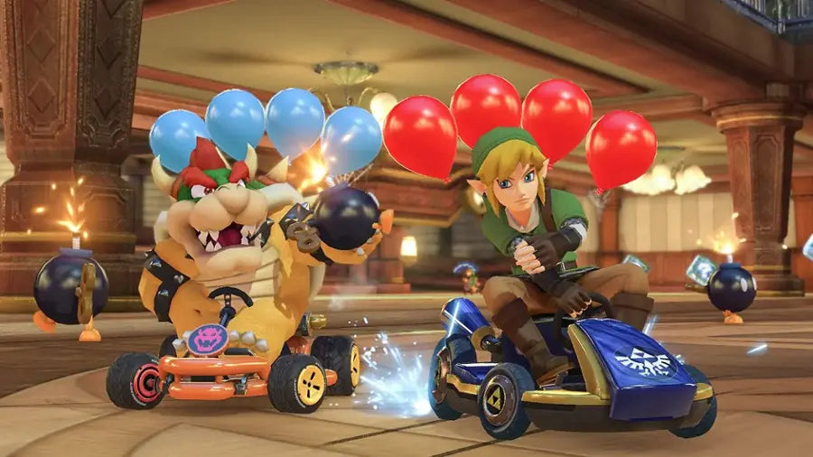 Mario Kart 8 Deluxe gameplay image for Nintendo Switch (NS) video game