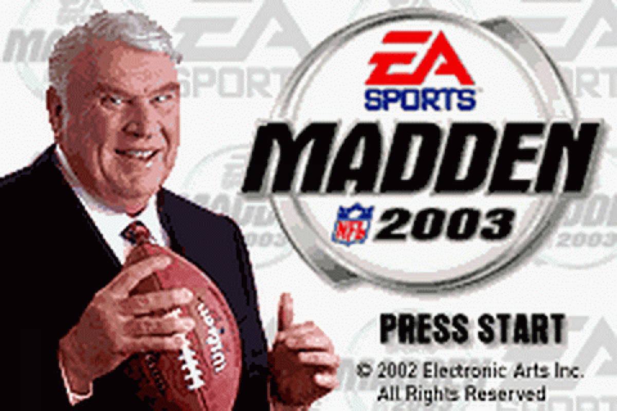 Madden NFL 2003 game start for Game Boy Advance (GBA) video game