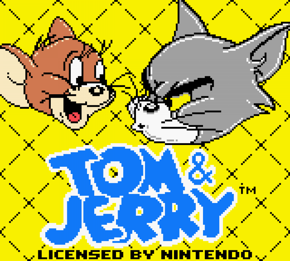 Game Boy Color Tom and Jerry action platformer game start screen