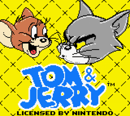 Game Boy Color Tom and Jerry action platformer game start screen
