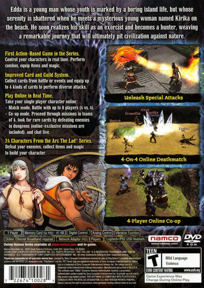 Arc the Lad End of Darkness PlayStation 2 PS2 retro video game action RPG back of case (2005) 