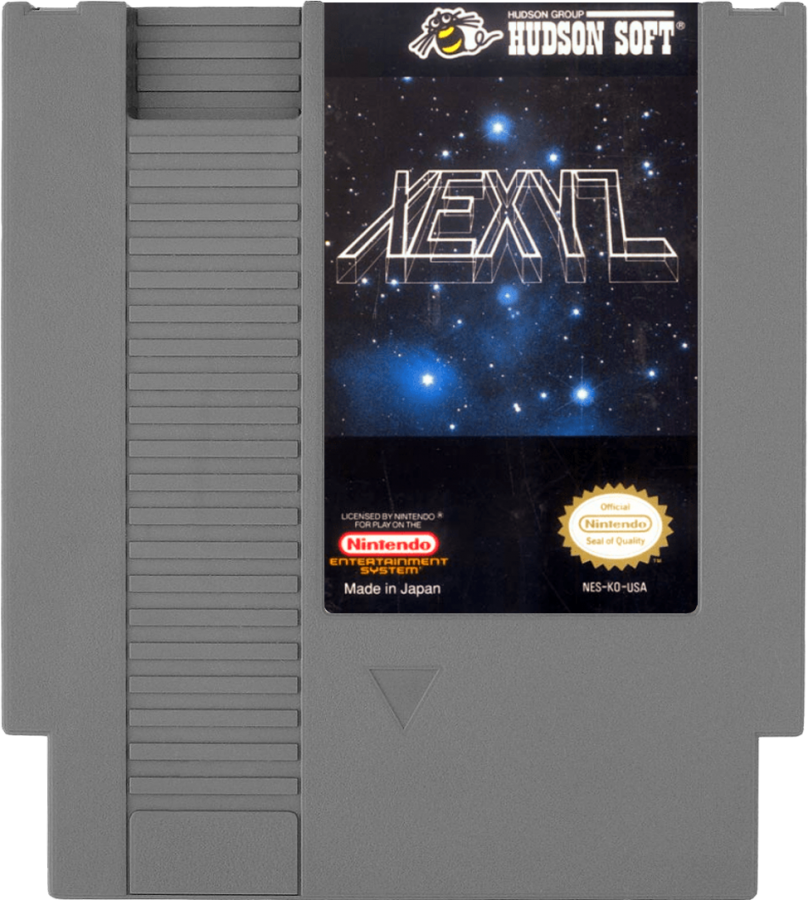 Xexyz retro NES video game Xexyz sci fi action platform shooter side scrolling arcade gameplay space combat classic console title Nintendo Entertainment System release cartridge