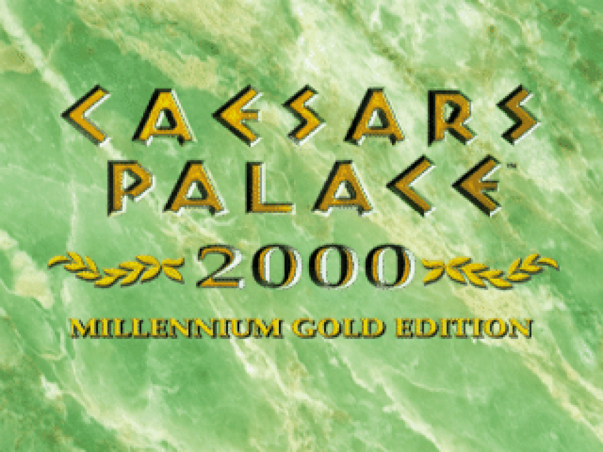 Caesar's Palace 2000 home screen for PlayStation 1 (PS1) retro video game
