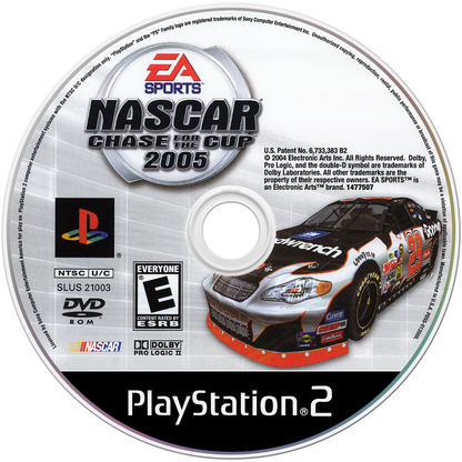 NASCAR Chase for the Cup 2005 – PlayStation 2 (PS2) stock car racing sports video game disc