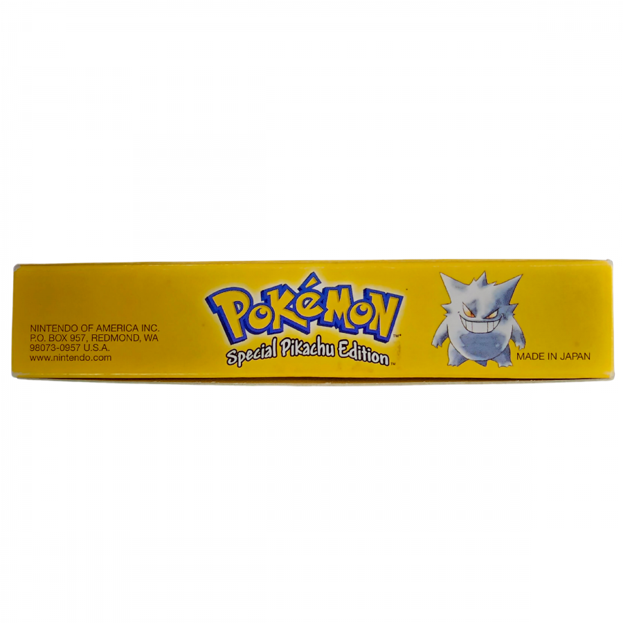 Pokémon Yellow Special Pikachu Edition CIB Game Boy GB for role playing video game fans featuring Pikachu following the player through Kanto catching and training Pokémon turn based battles Gym Leader challenges Team Rocket encounters Elite Four battles Pokémon trading and classic Game Boy gameplay collectible retro gaming appeal top of box