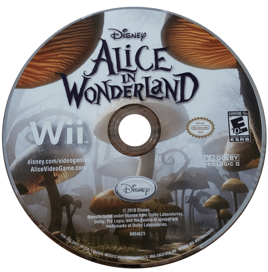 Alice in Wonderland disc for Nintendo Wii (Wii) video game