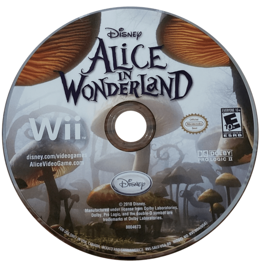 Alice in Wonderland disc for Nintendo Wii (Wii) video game