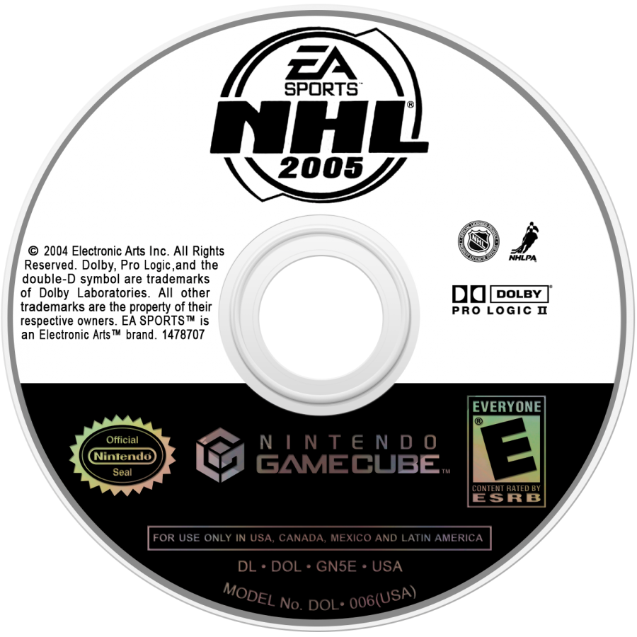 NHL 2005 disc for Nintendo GameCube (GC) hockey sports video game