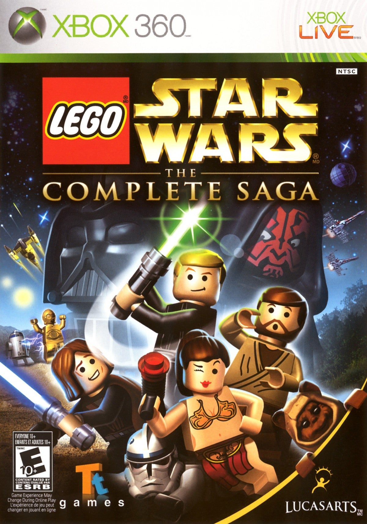 LEGO Star Wars The Complete Saga game featuring action adventure gameplay with LEGO style humor covering Episodes I through VI with character switching puzzle solving cooperative multiplayer and exploration across iconic Star Wars locations gameplay 