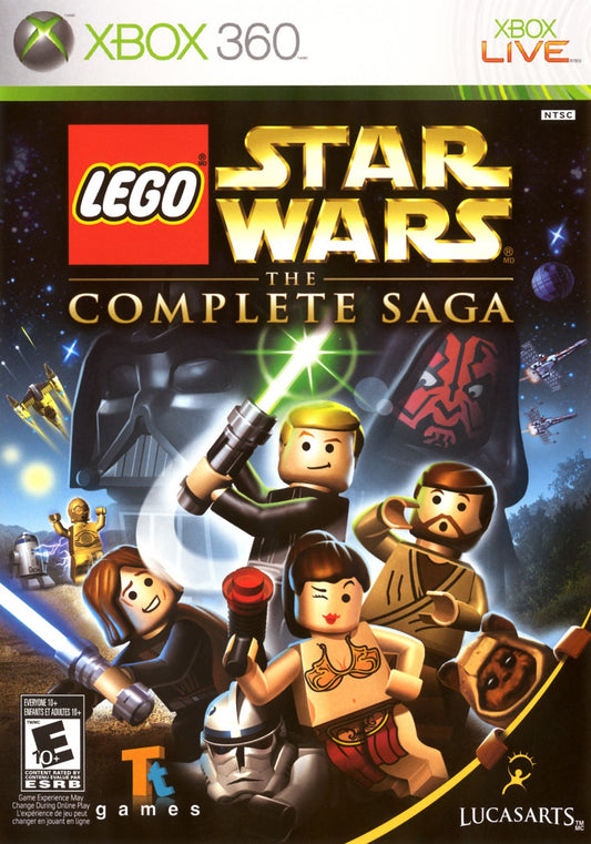 LEGO Star Wars The Complete Saga game featuring action adventure gameplay with LEGO style humor covering Episodes I through VI with character switching puzzle solving cooperative multiplayer and exploration across iconic Star Wars locations gameplay 
