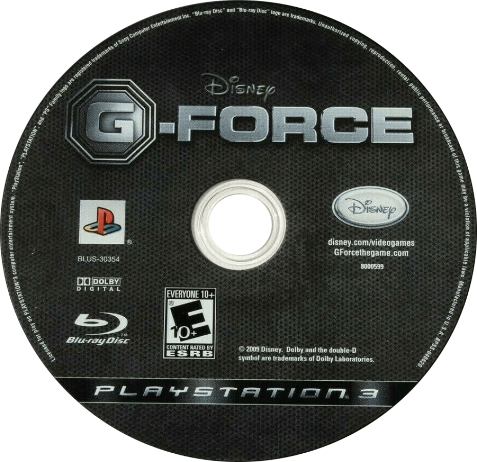 Disney G-Force disc art for PlayStation 3 (PS3) video game
